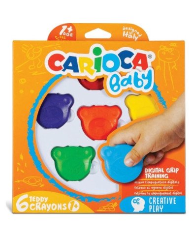 Set De 6 Crayons CARIOCA Baby Teddy Set De 6 Crayons CARIOCA Baby Teddy