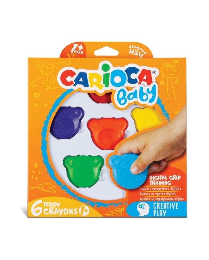 Set De 6 Crayons CARIOCA Baby Teddy Set De 6 Crayons CARIOCA Baby Teddy