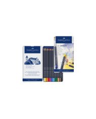 Le Libr'air - Boite Métal 12 Crayons de Couleur Goldfaber - Faber Castell - Tunisie