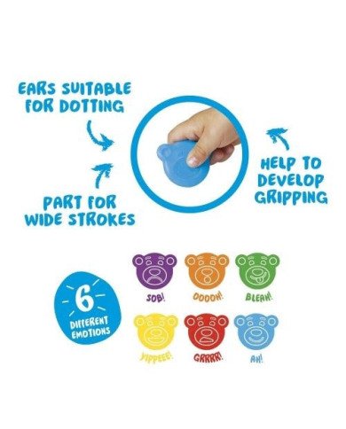 Set De 6 Crayons CARIOCA Baby Teddy