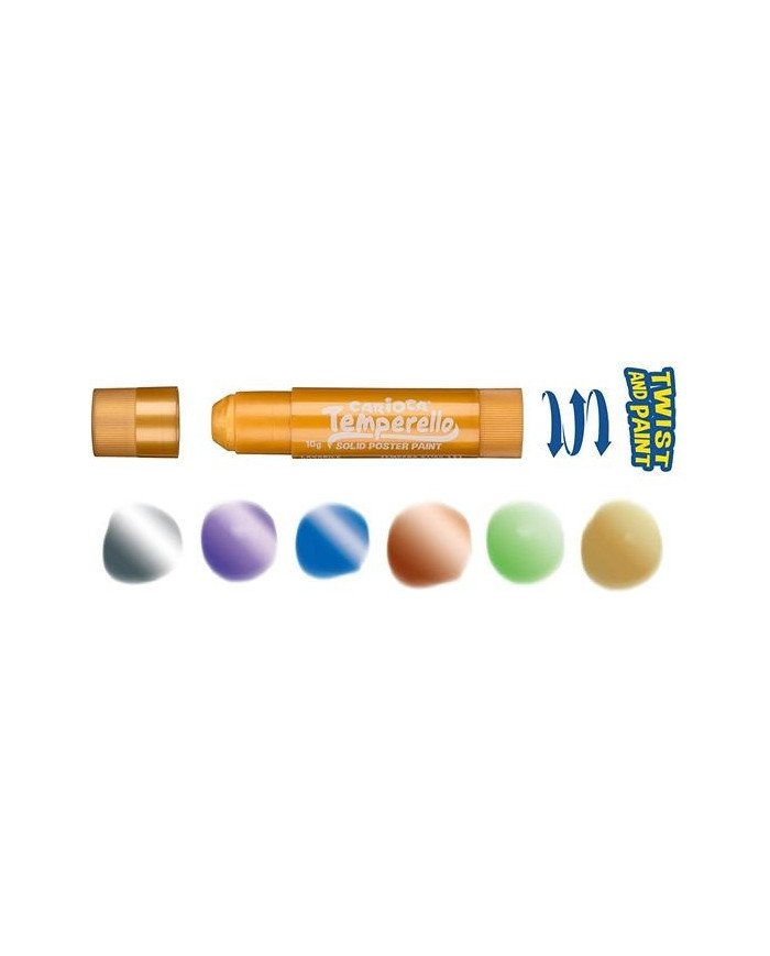 Etui De 6 Stick Gouache Temperello Métallic CARIOCA