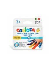 Set De 4 Peintures A Doigts 4*50ML CARIOCA