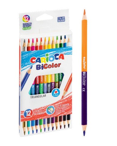 Boite De 12 Crayons De Couleur Bicolor CARIOCA