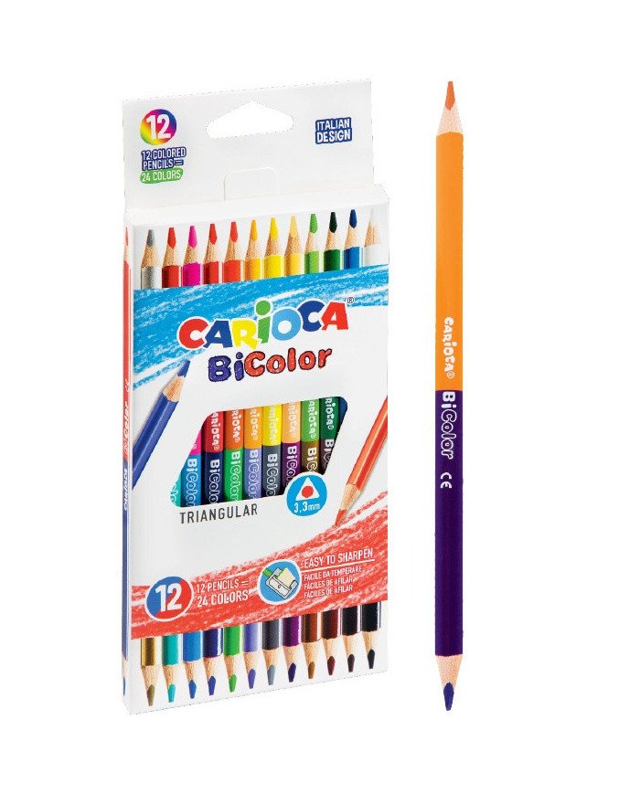 Boite De 12 Crayons De Couleur Bicolor CARIOCA