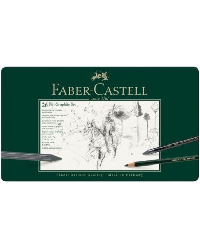 Le Libr'air - Coffret Pitt Graphite, boîte de 26 - Faber Castell - Tunisie