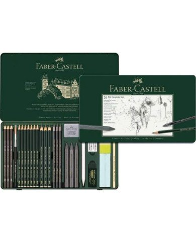 Le Libr'air - Coffret Pitt Graphite, boîte de 26 - Faber Castell - Tunisie