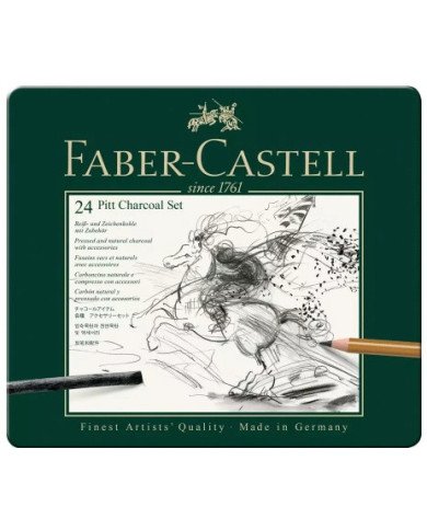 Le Libr'air - Coffret Pitt Charcoal, boîte de 24 - Faber Castell - Tunisie