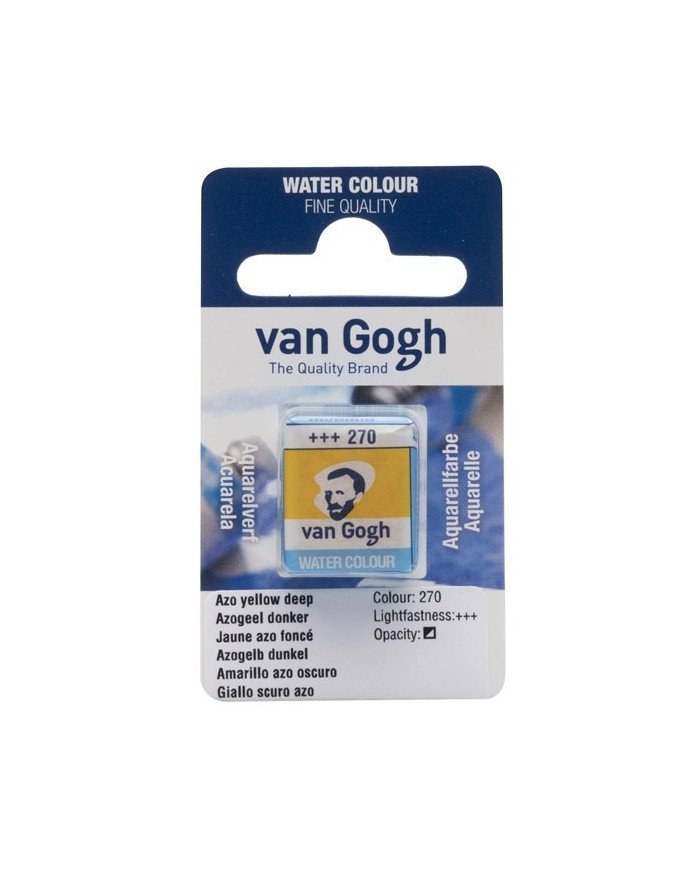 Peinture Aquarelle Fine Demi-Godet - 270 Jaune Azo Foncé