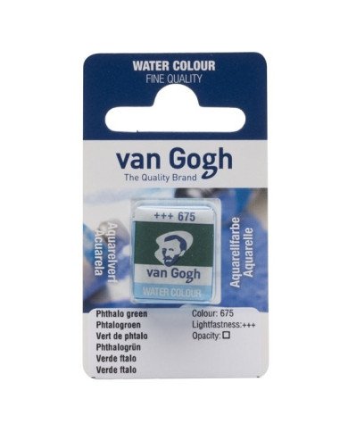 Peinture aquarelle Godet Vert de Phtalo 675 VAN GOGH