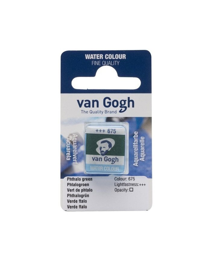 Peinture aquarelle Godet Vert de Phtalo 675 VAN GOGH
