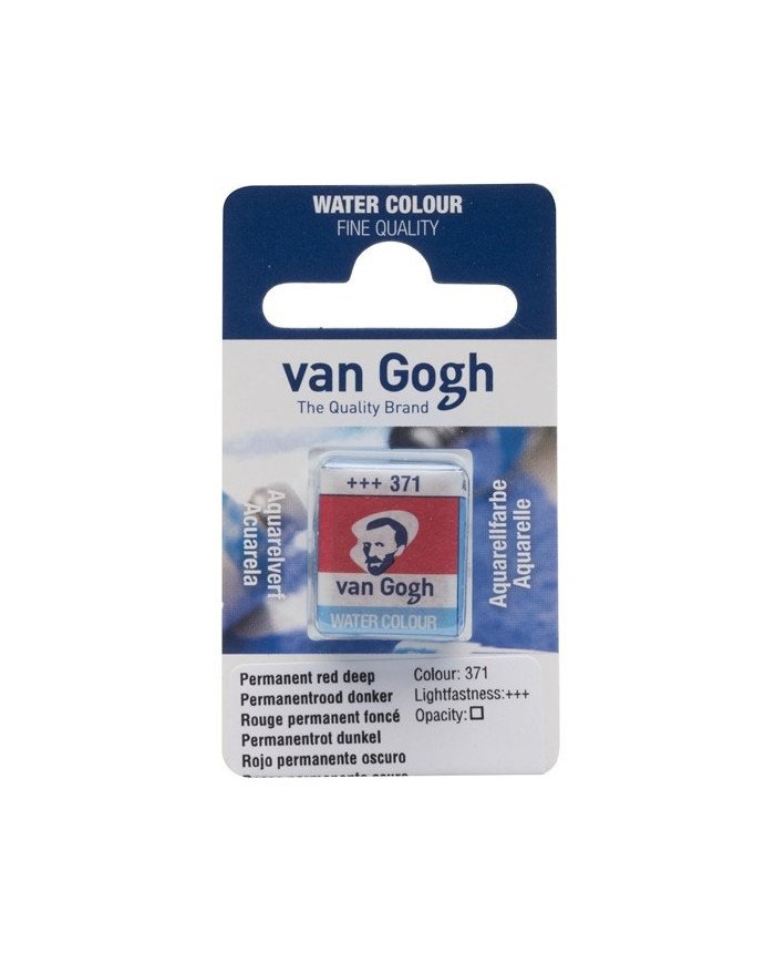 Peinture aquarelle Godet Rouge Permanent Foncé 371 VAN GOGH