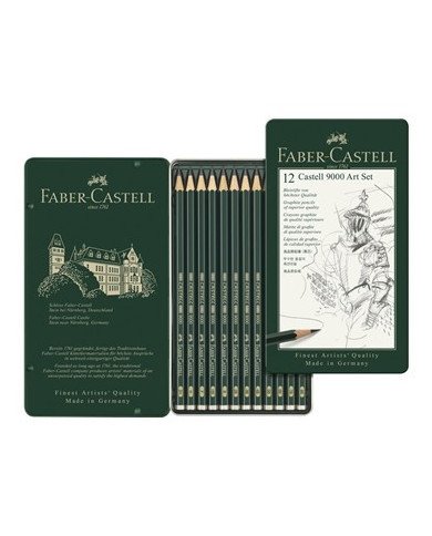 Le Libr'air - Crayon graphite Castell 9000, Art Set, boîte de 12 - Faber Castell - Tunisie Le Libr'air - Crayon graphite Castell 9000, Art Set, boîte de 12 - Faber Castell - Tunisie