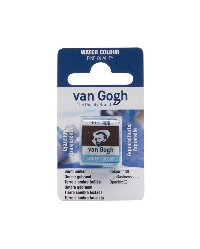 Peinture aquarelle Godet Terre d'Ombre Brûlée 409 VAN GOGH