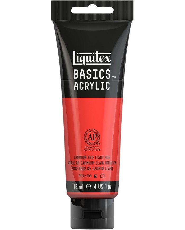 Liquitex Basics Acrylique Rouge De Cadmium Clair 118ML