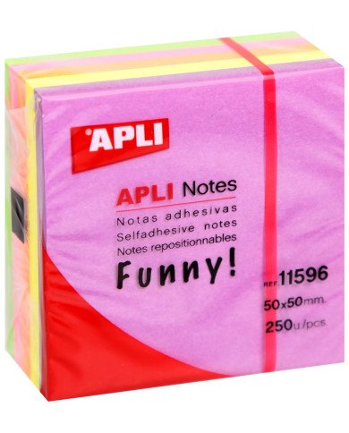 Stick Notes Cube Couleurs Vives Assorties 51x51MM APLI Stick Notes Cube Couleurs Vives Assorties 51x51MM APLI