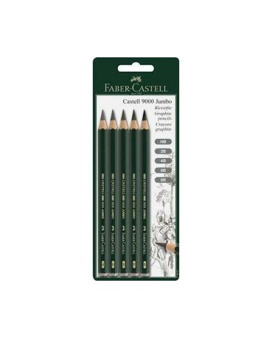 Le Libr'air - Crayon graphite Castell 9000 Jumbo, lot de 5 - Faber Castell - Tunisie Le Libr'air - Crayon graphite Castell 9000 Jumbo, lot de 5 - Faber Castell - Tunisie