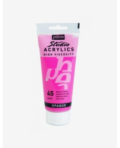 Peinture Acrylique Pébéo Studio - 100 ML - Rose Vif 45