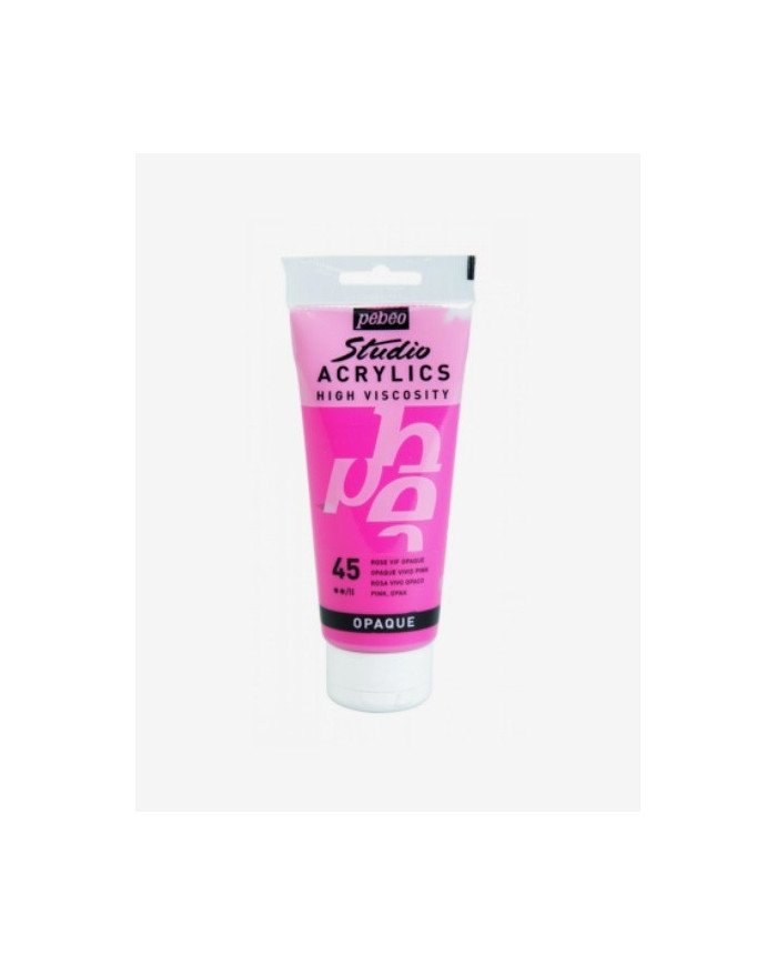 Peinture Acrylique Pébéo Studio - 100 ML - Rose Vif 45