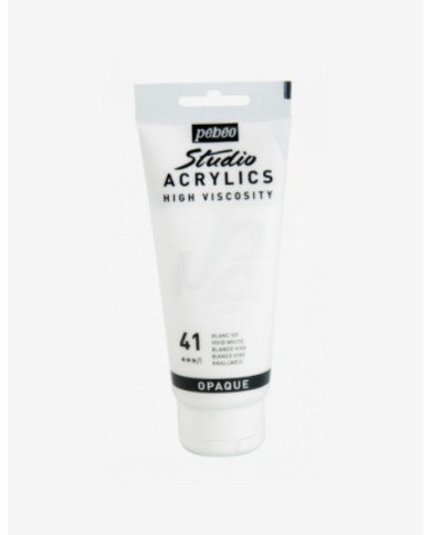 Peinture Acrylique Pébéo Studio - 100 ML - Blanc Vif 41 Peinture Acrylique Pébéo Studio - 100 ML - Blanc Vif 41
