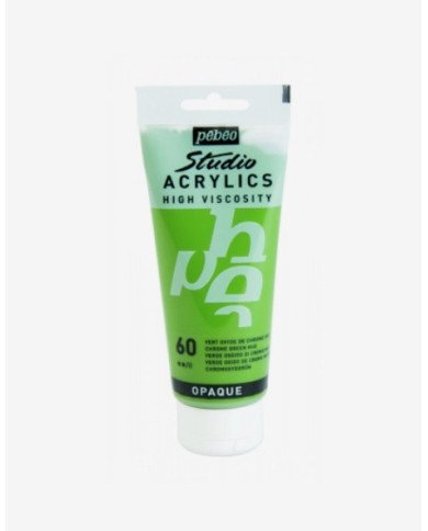 Peinture Acrylique Pébéo Studio - 100 ML - Vert Oxyde De Chrome 60