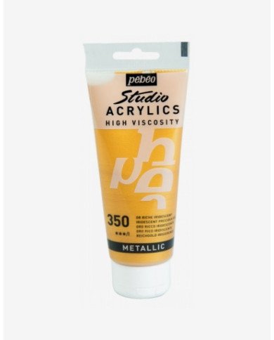 Peinture Acrylique Pébéo Studio - 100 ML - Or Riche 350 Peinture Acrylique Pébéo Studio - 100 ML - Or Riche 350