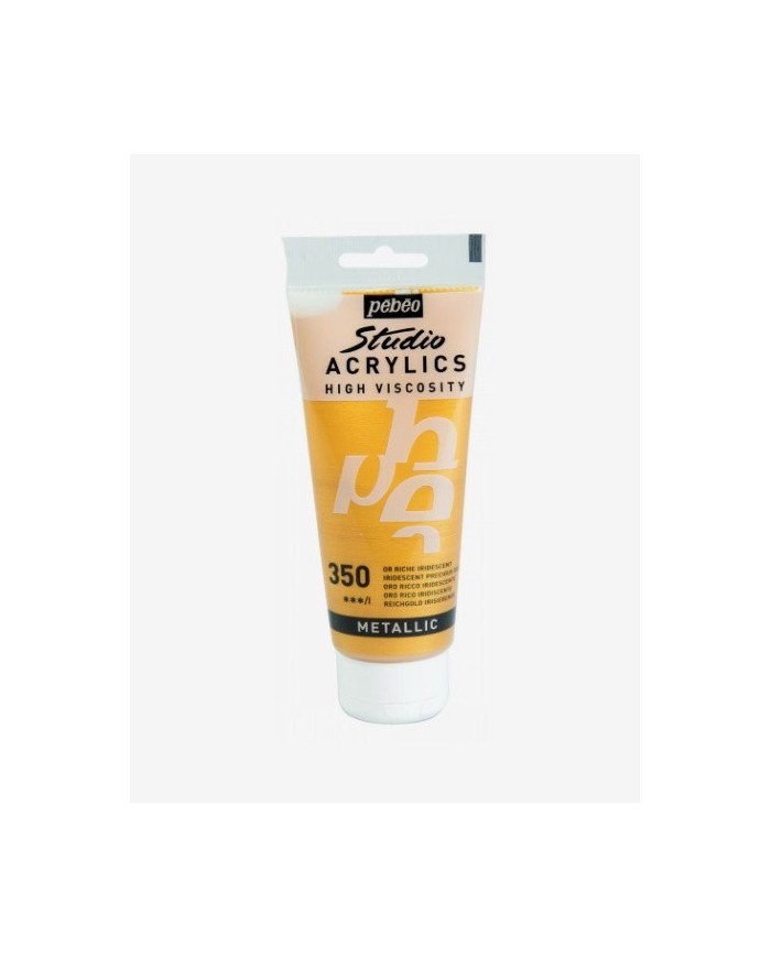 Peinture Acrylique Pébéo Studio - 100 ML - Or Riche 350