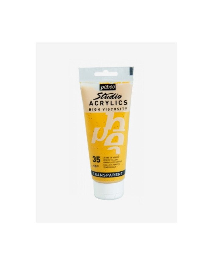 Peinture Acrylique Pébéo Studio - 100 ML - Jaune De Venise 35