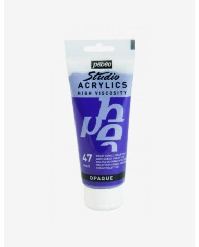 Peinture Acrylique Pébéo Studio - 100 ML -Violet Cobalt Foncé 47