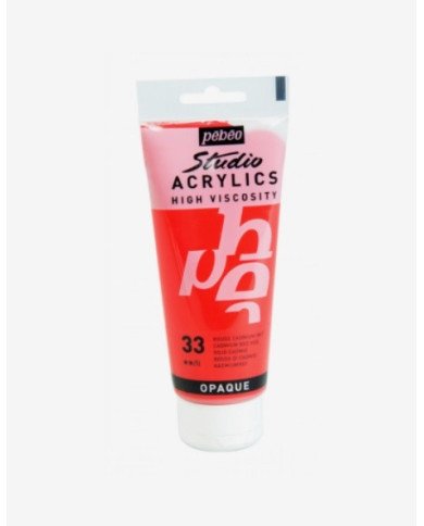 Peinture Acrylique Pébéo Studio - 100 ML - Rouge Cadmium 33