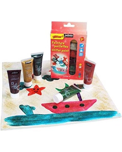 Kit Découverte Peinture Glitter 6 Tubes 20 ML PEBEO