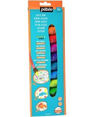 Kit Acrylique Couleurs Pailletées 12*20ML PEBEO