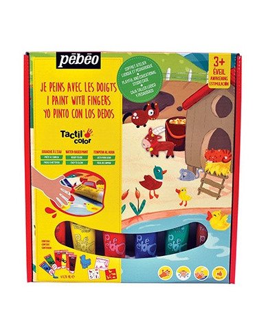 Coffret Atelier Tactil Peinture Aux Doigts PEBEO Coffret Atelier Tactil Peinture Aux Doigts PEBEO