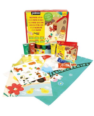 Coffret Atelier Tactil Peinture Aux Doigts PEBEO Coffret Atelier Tactil Peinture Aux Doigts PEBEO