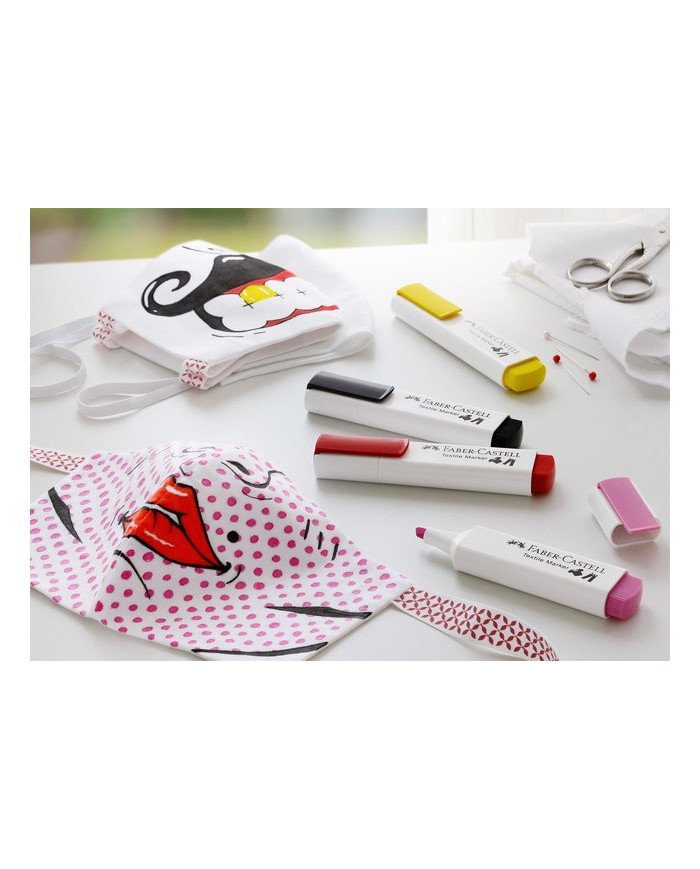 Blister De 5 Marqueurs Pour Tissu Faber Castell