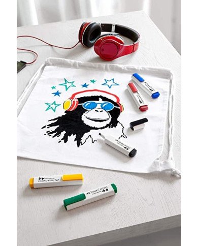 Blister De 5 Marqueurs Pour Tissu Faber Castell Blister De 5 Marqueurs Pour Tissu Faber Castell