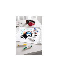 Blister De 5 Marqueurs Pour Tissu Faber Castell