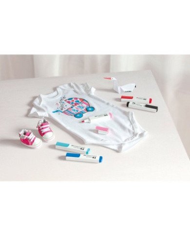 Blister De 5 Marqueurs Pour Tissu Faber Castell Blister De 5 Marqueurs Pour Tissu Faber Castell