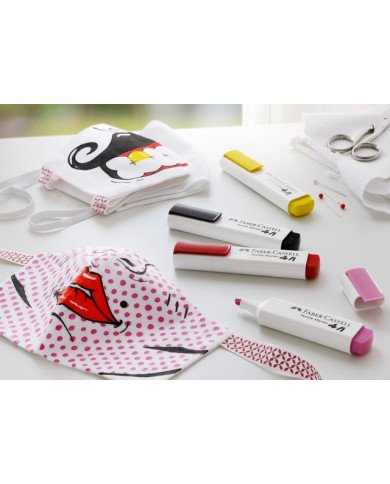 Blister De 5 Marqueurs Pour Tissu Faber Castell Blister De 5 Marqueurs Pour Tissu Faber Castell