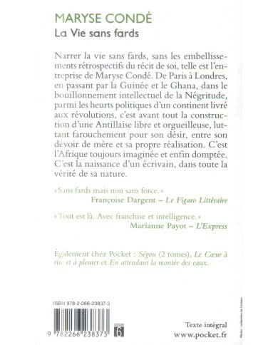 La vie sans fards - Maryse Condé