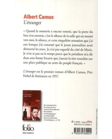 L'étranger - Albert Camus L'étranger - Albert Camus
