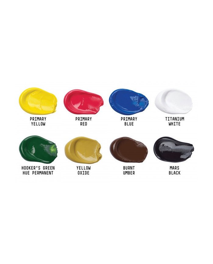 Boîte Basics Acrylic Liquitex Débutants 9 Tubes 75ml + Accessoires