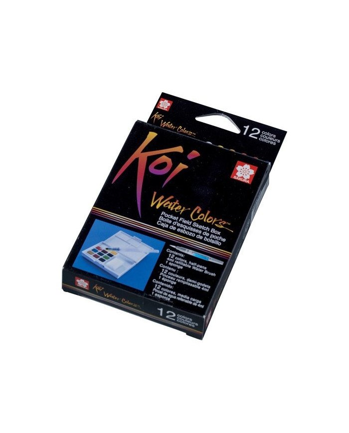 SAKURA KOI Kit De Peinture Aquarelle De Poche -12 Couleurs