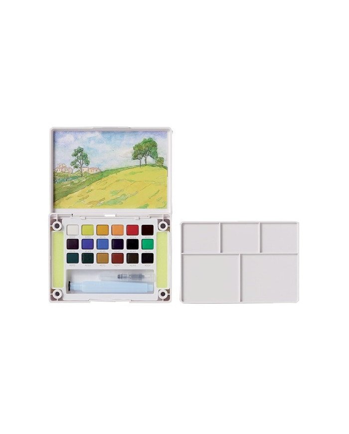 SAKURA KOI Kit De Peinture Aquarelle de Poche - 18 Couleurs