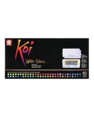 SAKURA KOI Boite de Peinture Aquarelle - 60 Couleurs