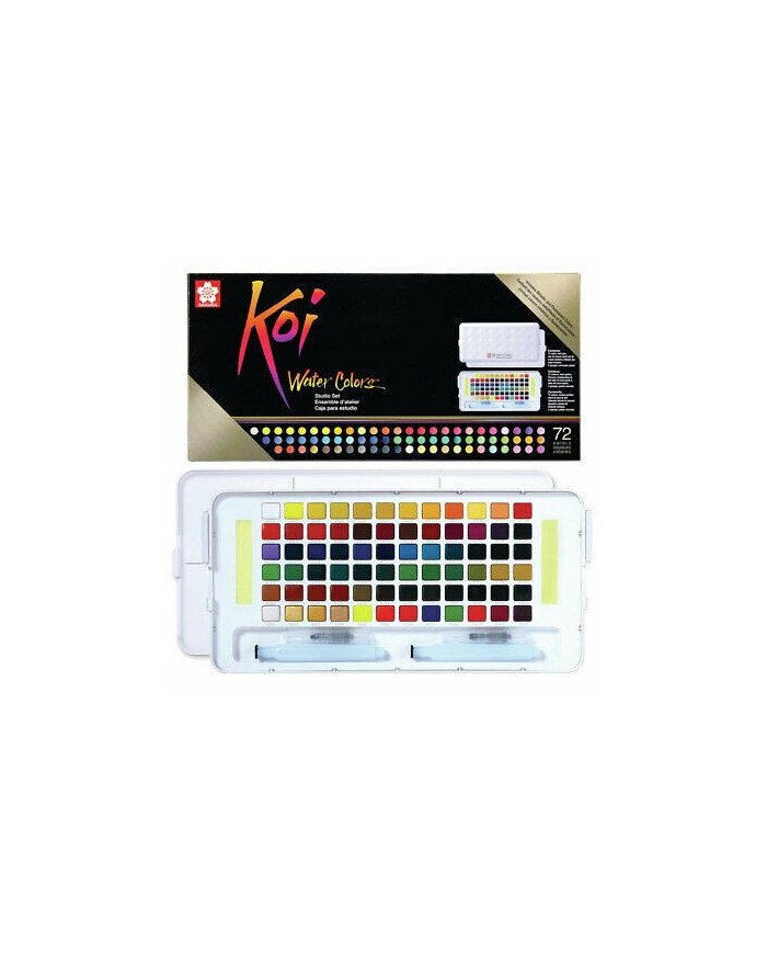 SAKURA KOI Boite de Peinture Aquarelle - 72 Couleurs