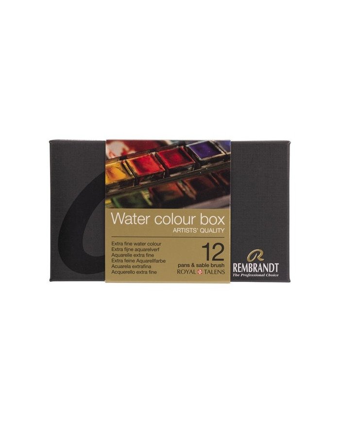 Aquarelle Extra Fine REMBRANDT 12 Couleurs + Pinceau