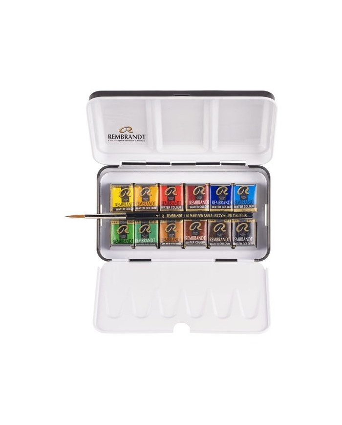 Aquarelle Extra Fine REMBRANDT 12 Couleurs + Pinceau