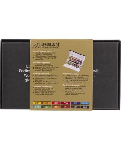 Aquarelle Extra Fine REMBRANDT 12 Couleurs + Pinceau