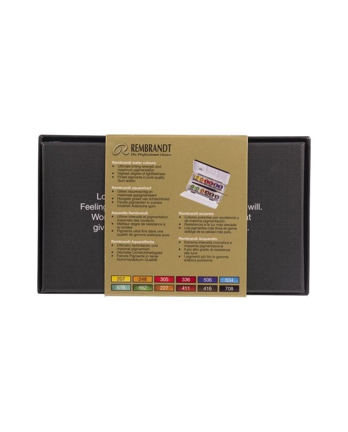Aquarelle Extra Fine REMBRANDT 12 Couleurs + Pinceau