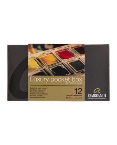 Aquarelle Extra Fine REMBRANDT 12 Couleurs + Pinceau